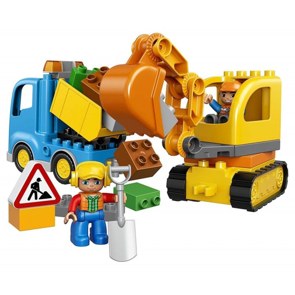 Lego duplo φορτηγό και ερπυστριοφόρος εκσκαφέας - LEGO