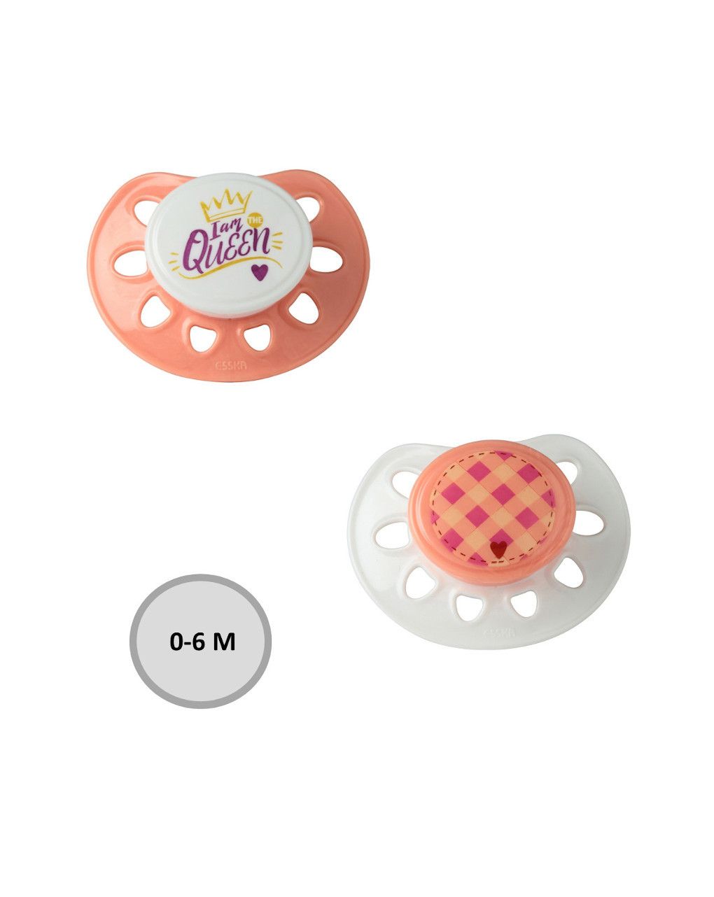 That's love - πιπίλες σιλικόνης 0-6 μηνών 2τμχ, ροζλευκό