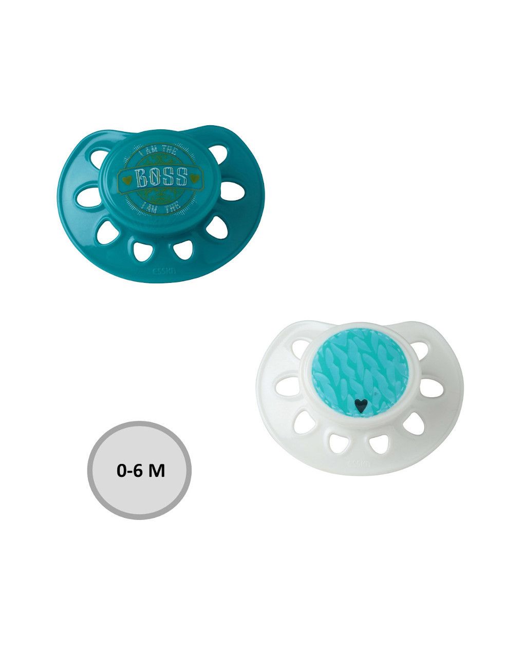 That's love - πιπίλες σιλικόνης 0-6 μηνών 2τμχ, γαλάζιο/λευκό - That's Love