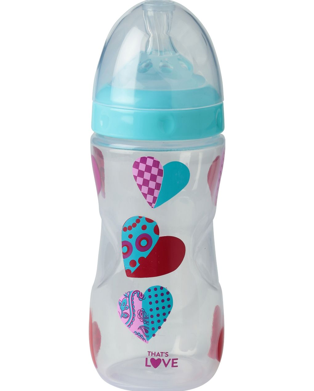 πλαστικο μπιμπερο 330 ml(θηλη 2 οπες σιλικονη) - That's Love