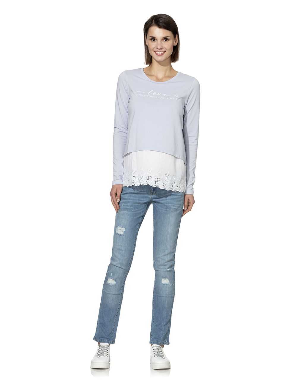 γυναικείο παντελόνι denim regular