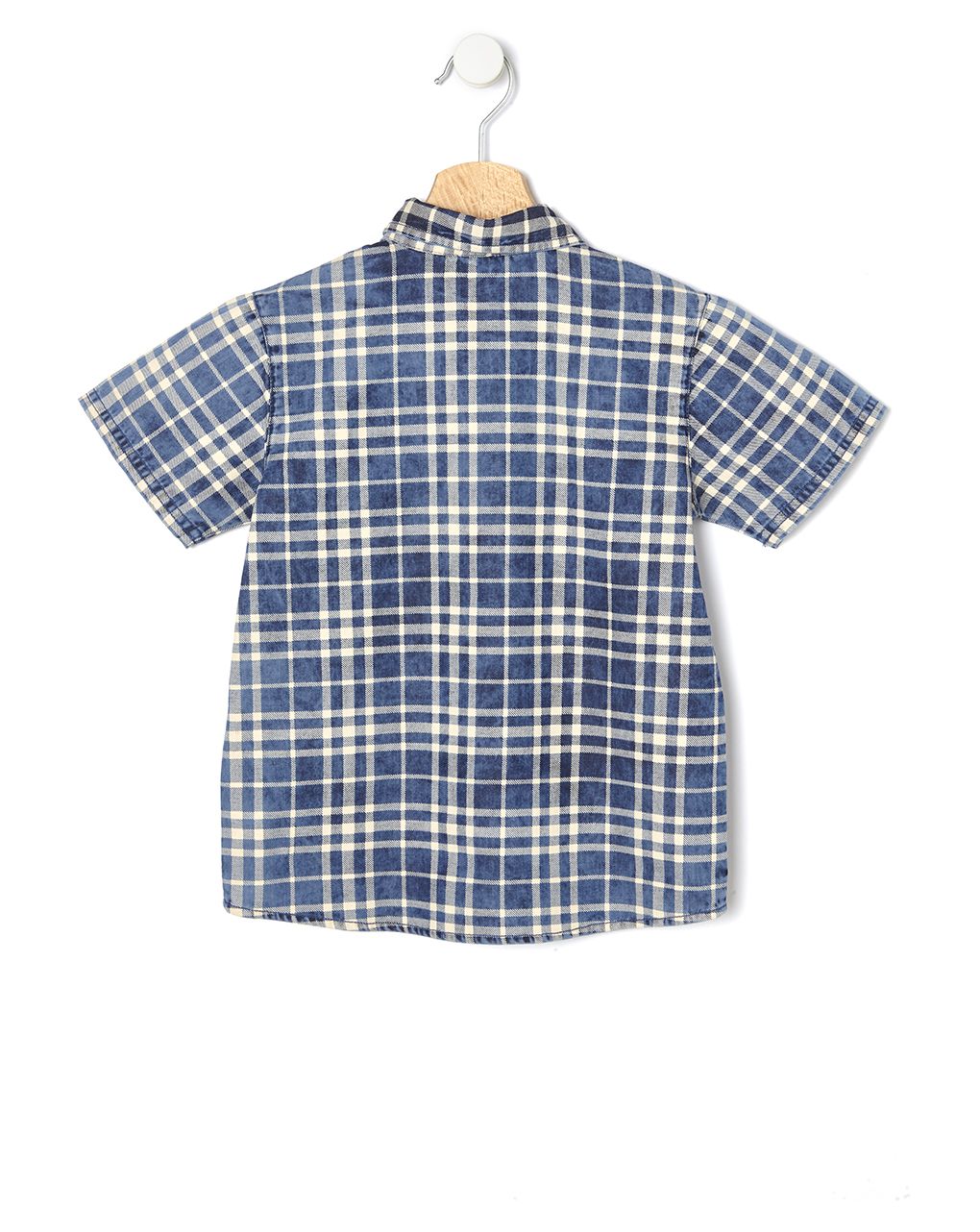 πουκάμισο chambray κοντομάνικο για αγόρι - Prénatal