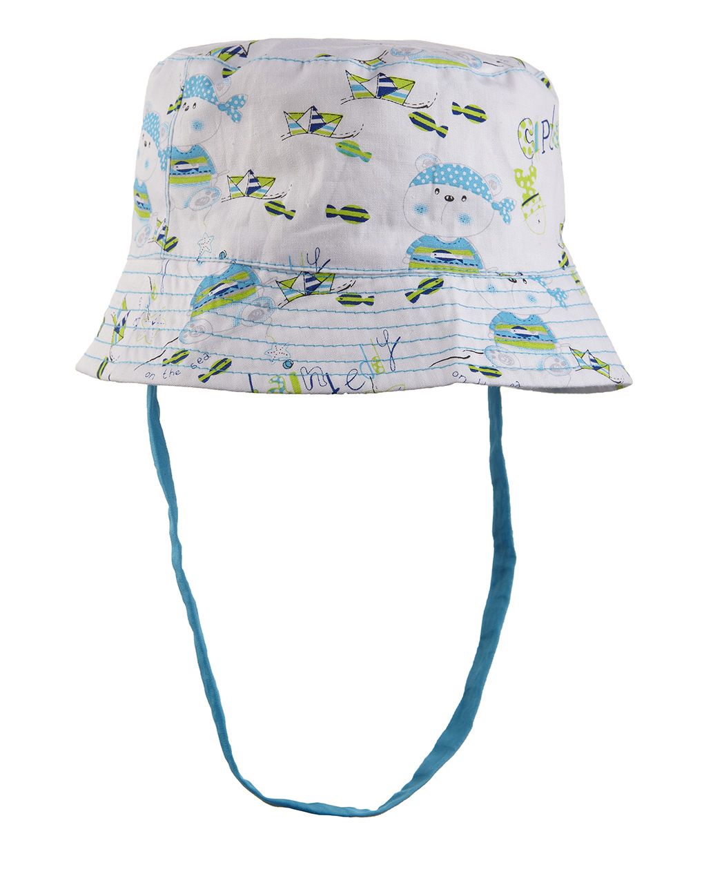 καπέλο λευκό με ψαράκια για αγόρι - Prénatal