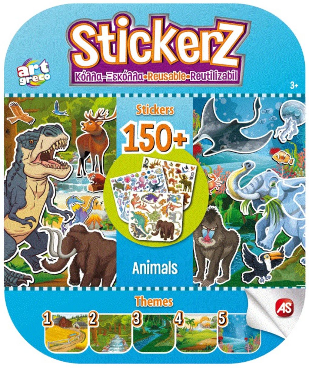αυτοκολλητα stickerz κολλα-ξεκολλα-τα ζωακια μου - AS Company