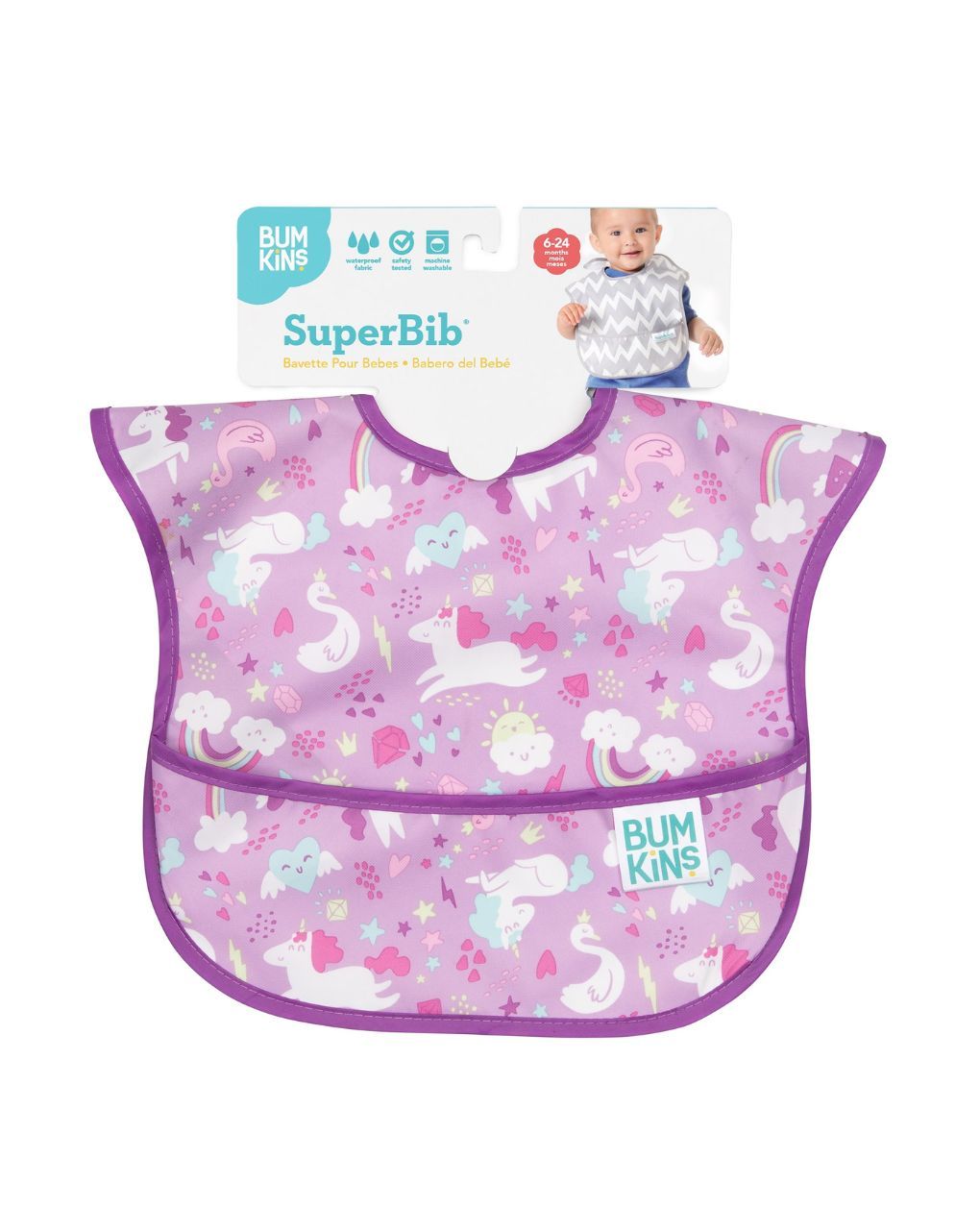 Bumkins σαλιάρα superbib unicorns 6-24m 3303118 - BUMKINS