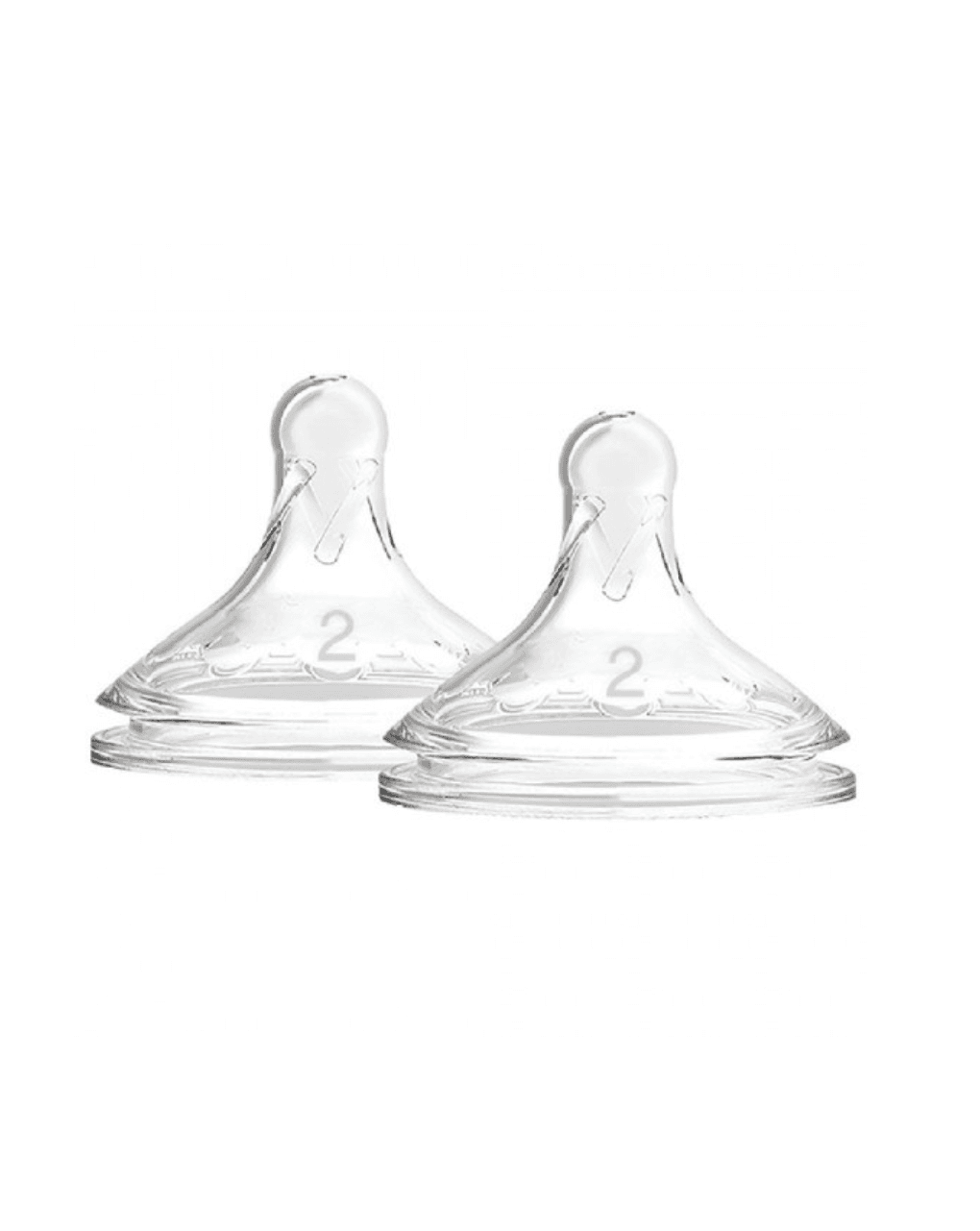 Dr. brown's options+ θηλές σιλικόνης 2τμχ με φαρδή λαιμό επίπεδο 2 3-6m+ 112.70.1hc.299