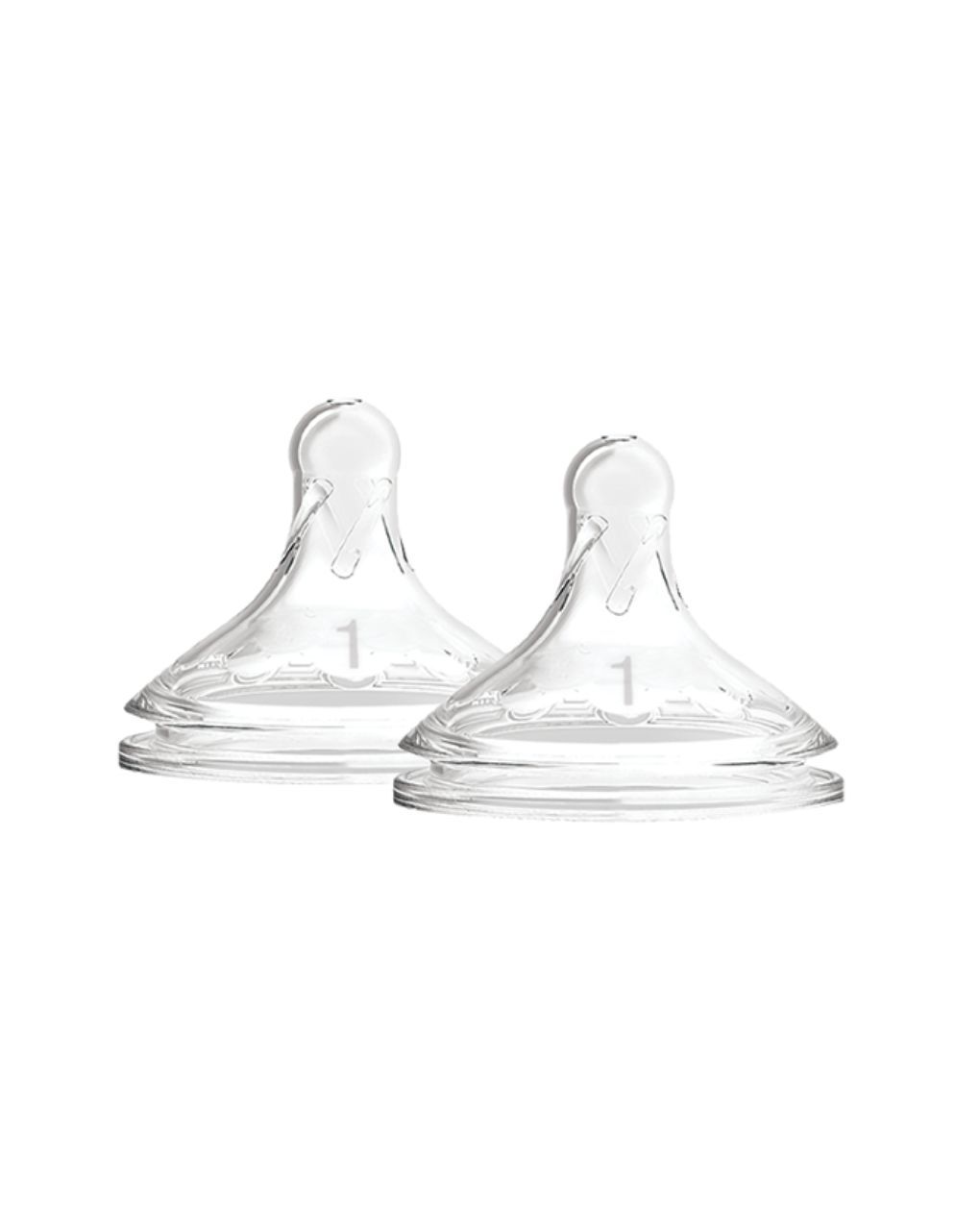 Dr. brown's options+ θηλές σιλικόνης 2τμχ με φαρδή λαιμό επίπεδο 1 0m+ 112.70.1hc.298