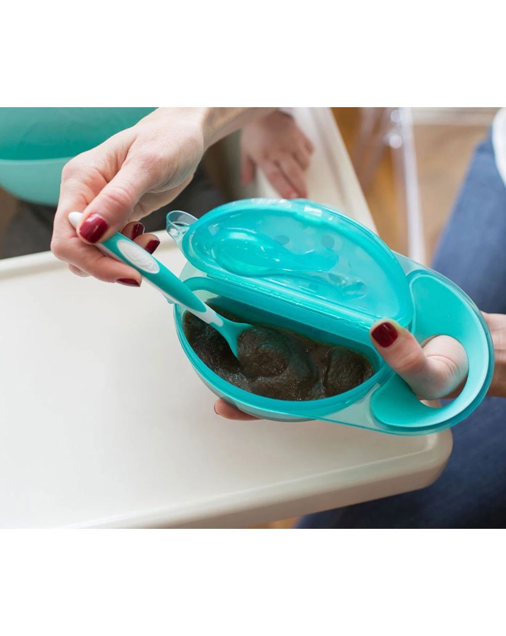 Dr. brown's travel fresh™ bowl & snap δοχείο φαγητού με καπάκι και κουτάλι 4m+ - Dr Browns