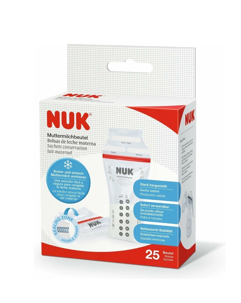Nuk σακουλάκια αποθήκευσης μητρικού γάλακτος 25τμχ 180ml - Nuk