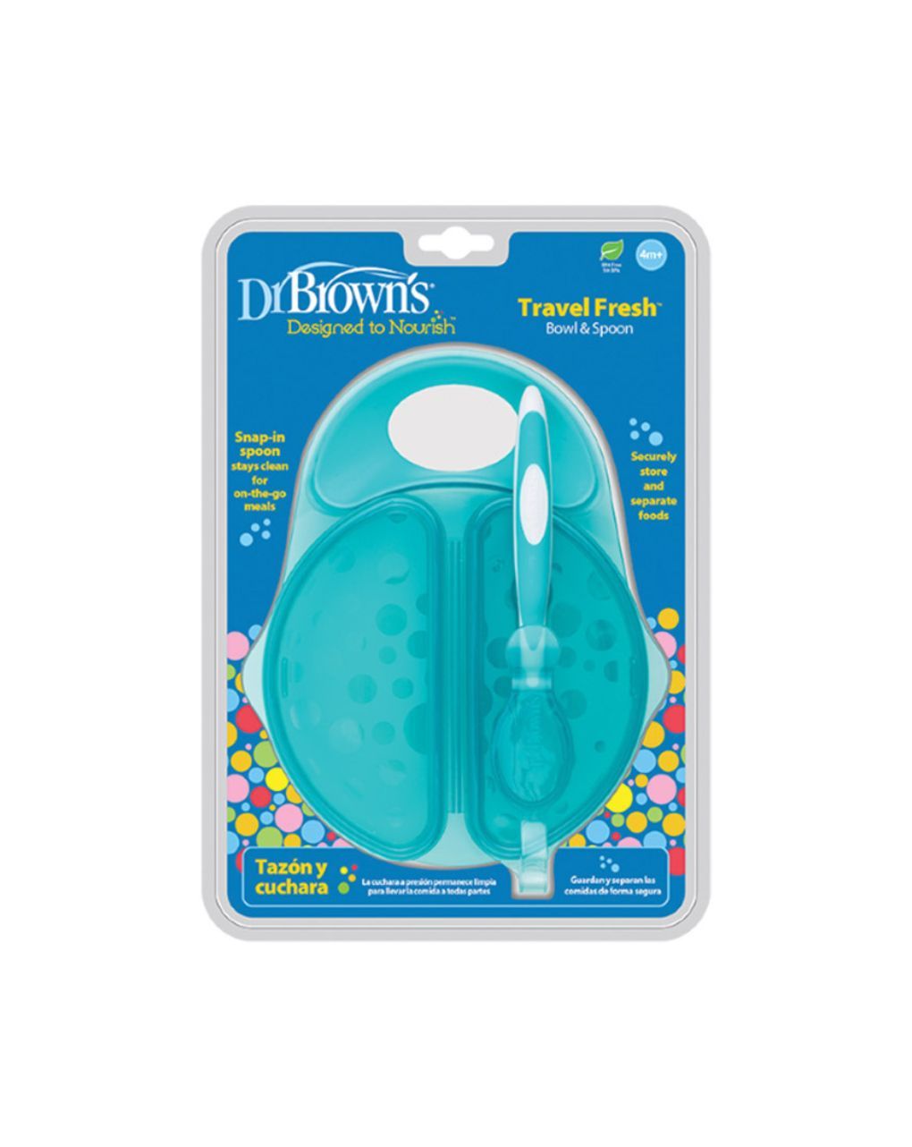 Dr. brown's travel fresh™ bowl & snap δοχείο φαγητού με καπάκι και κουτάλι 4m+ - Dr Browns