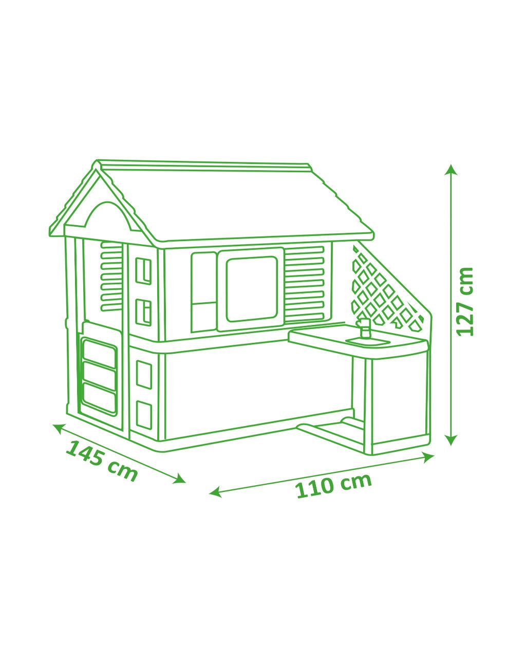 Smoby nature playhouse με κουζίνα - Smoby