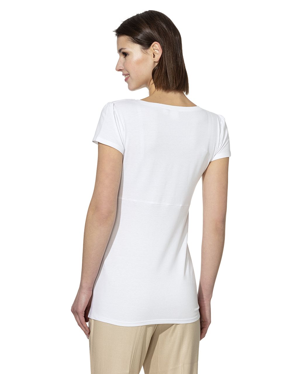 γυναικείο t-shirt εγκυμοσύνης/θηλασμού άσπρο - Prénatal