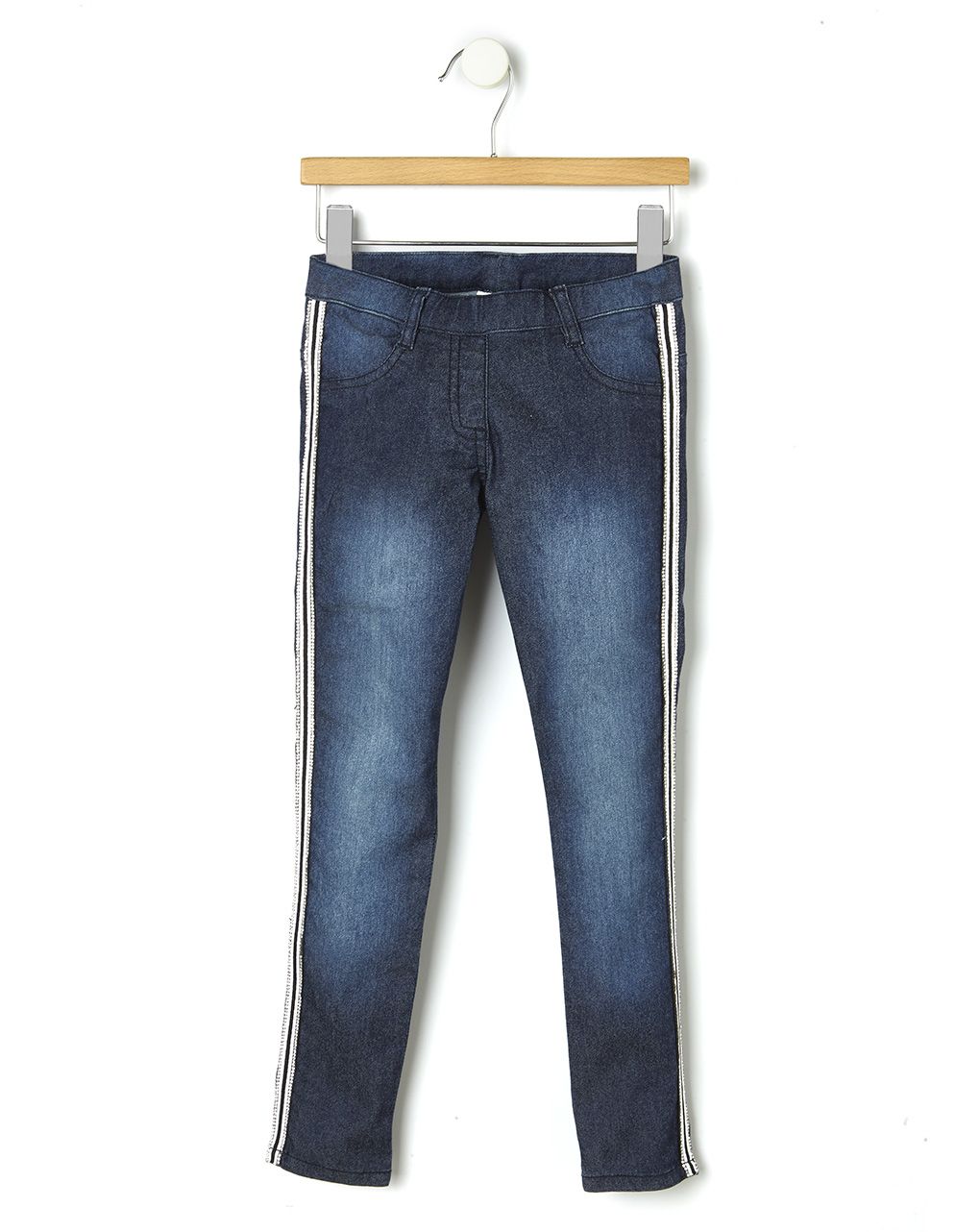 παντελόνι denim με strass μεγ.8-9/9-10 ετών για κορίτσι 655803