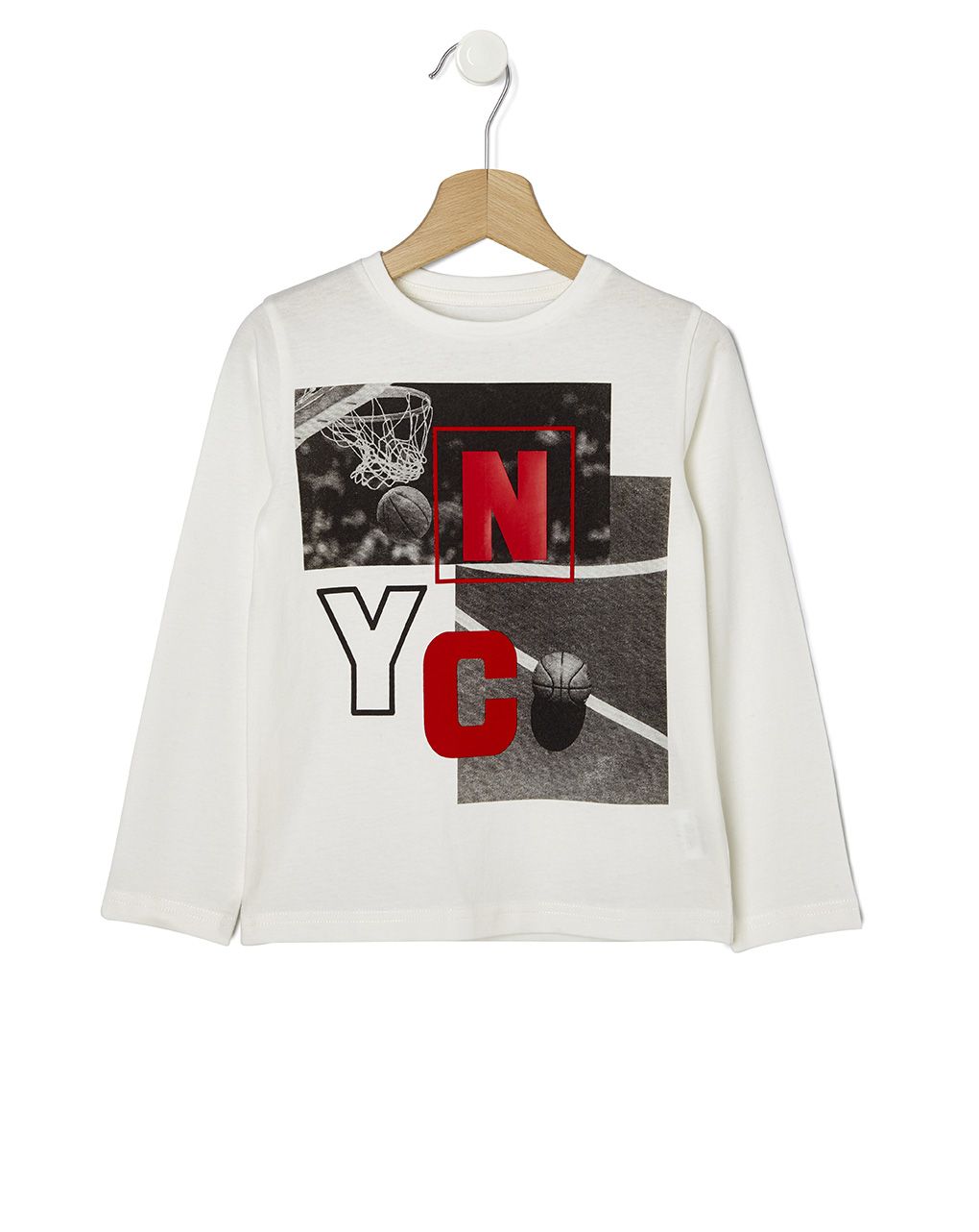 T-shirt με στάμπα λευκό για αγόρι - Prénatal