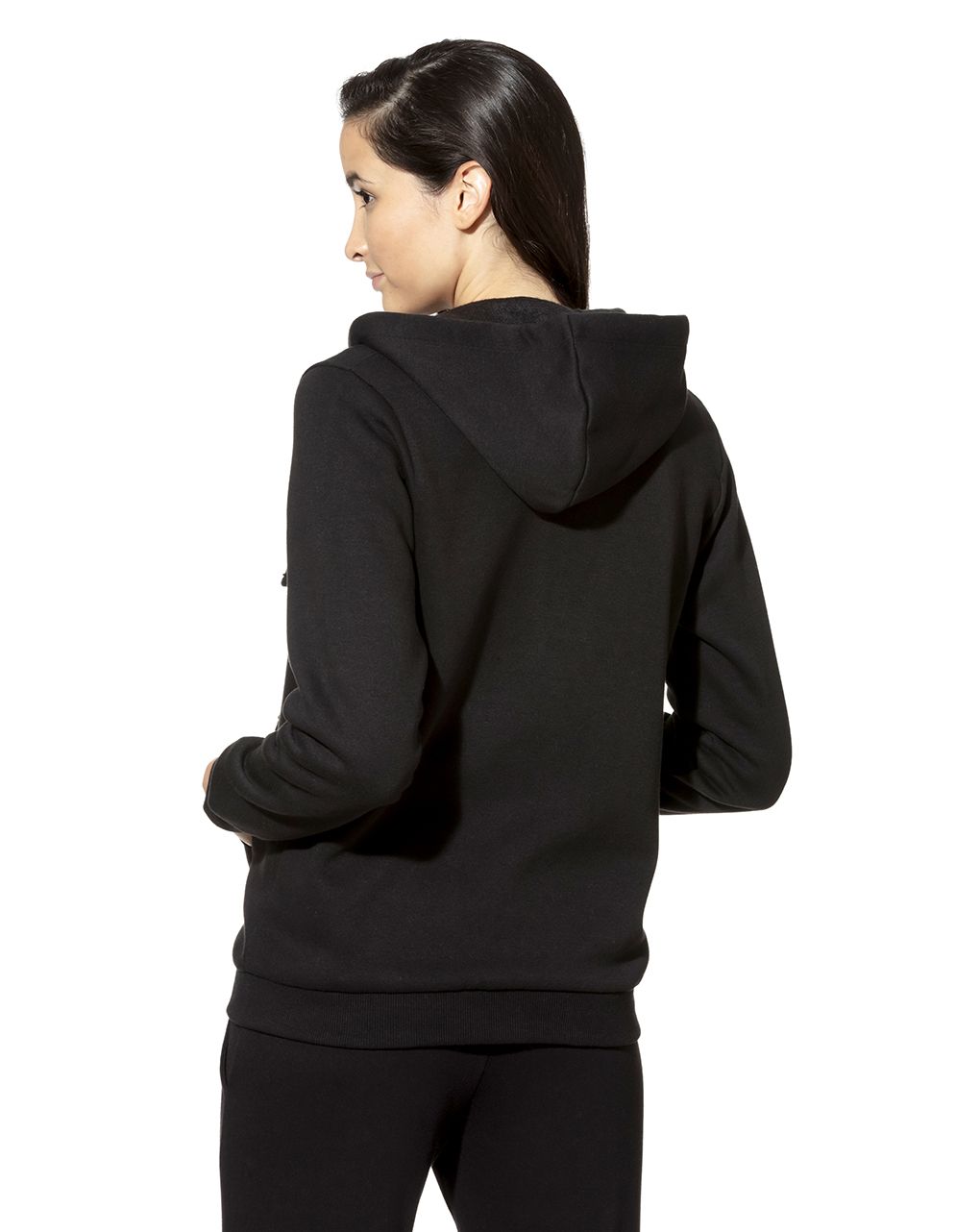 γυναικεία ζακέτα φόρμας μαύρη με κουκούλα - Prénatal