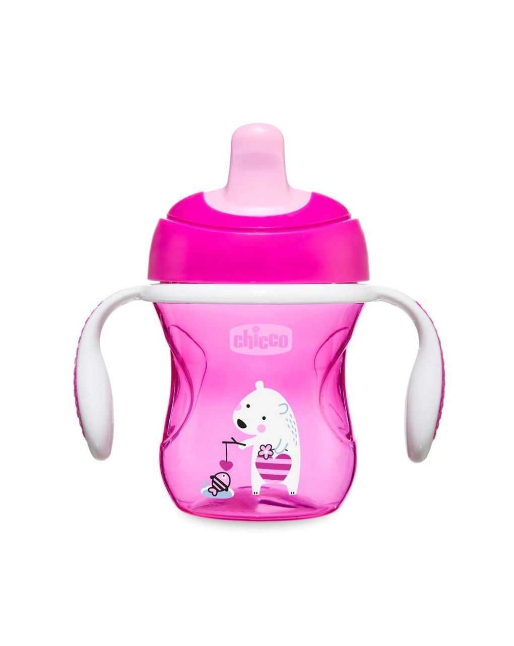 Chicco εκπαιδευτικό ποτηράκι 200ml 6m+ μωβ/ροζ f04-06921-10-01 (2 σχέδια) - Chicco