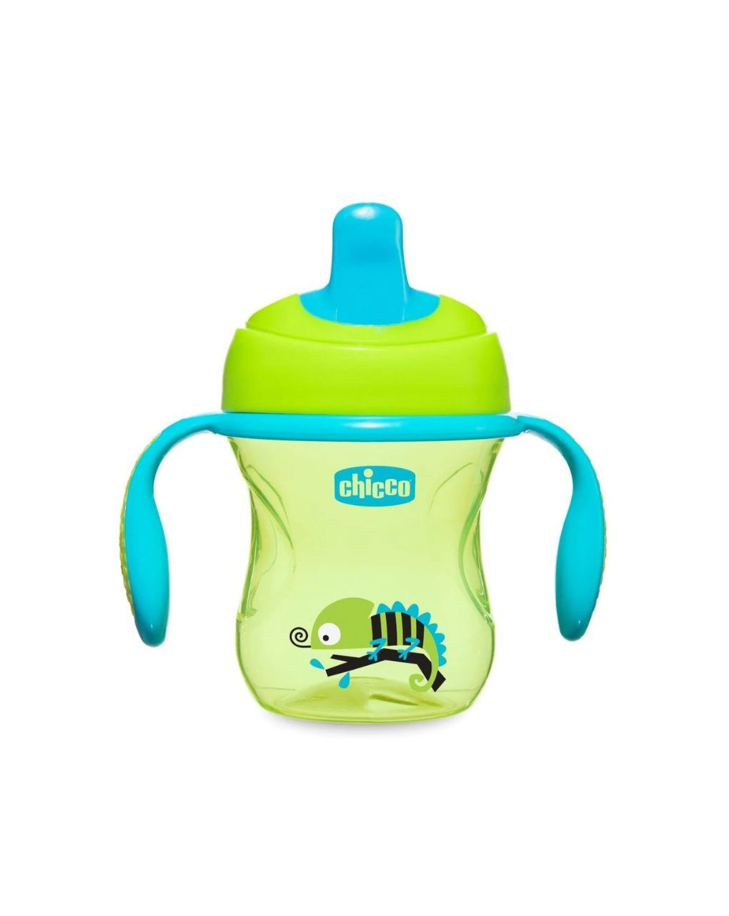 Chicco εκπαιδευτικό ποτηράκι 200ml 6m+ μπλε/πράσινο f04-06921-20-01 (2 σχέδια) - Chicco