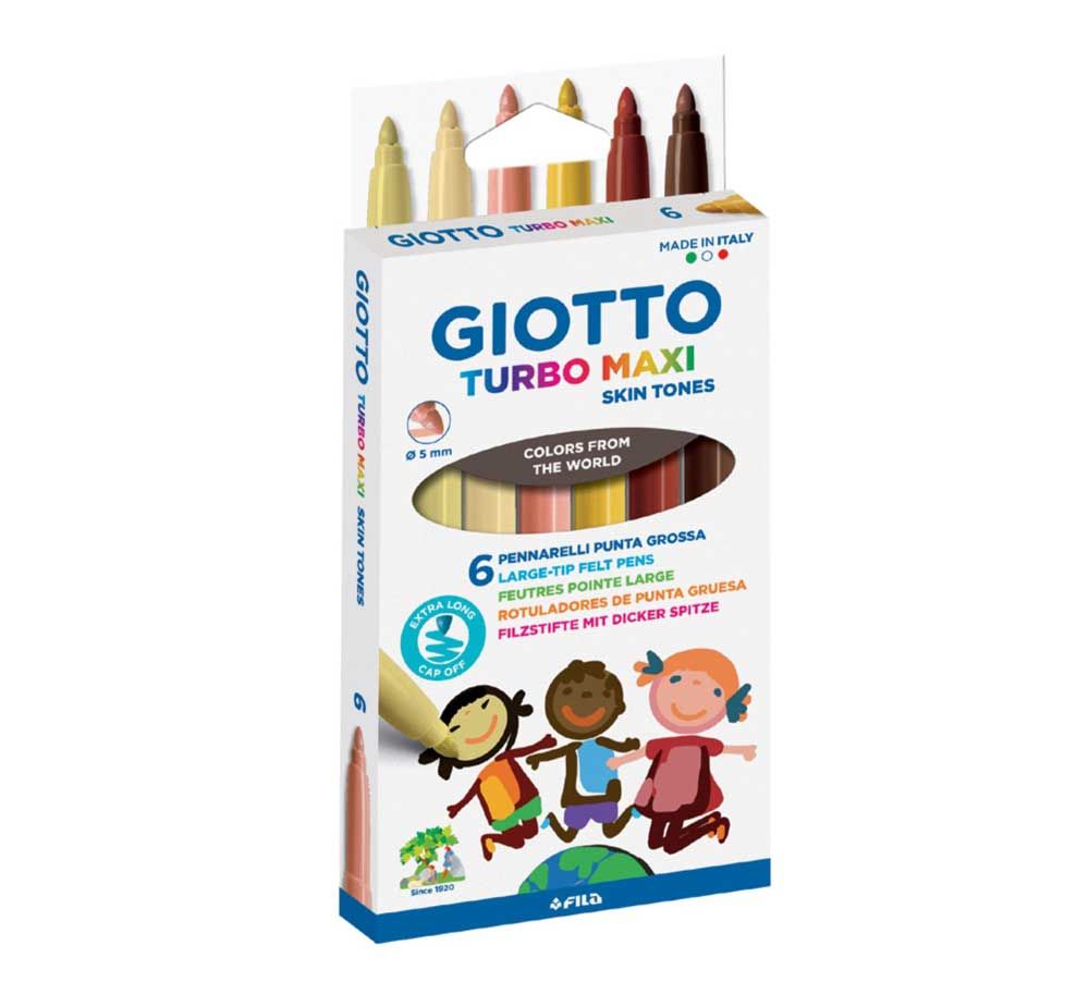 Giotto skintones μαρκαδόροι turbo maxi 6τμχ 000527000