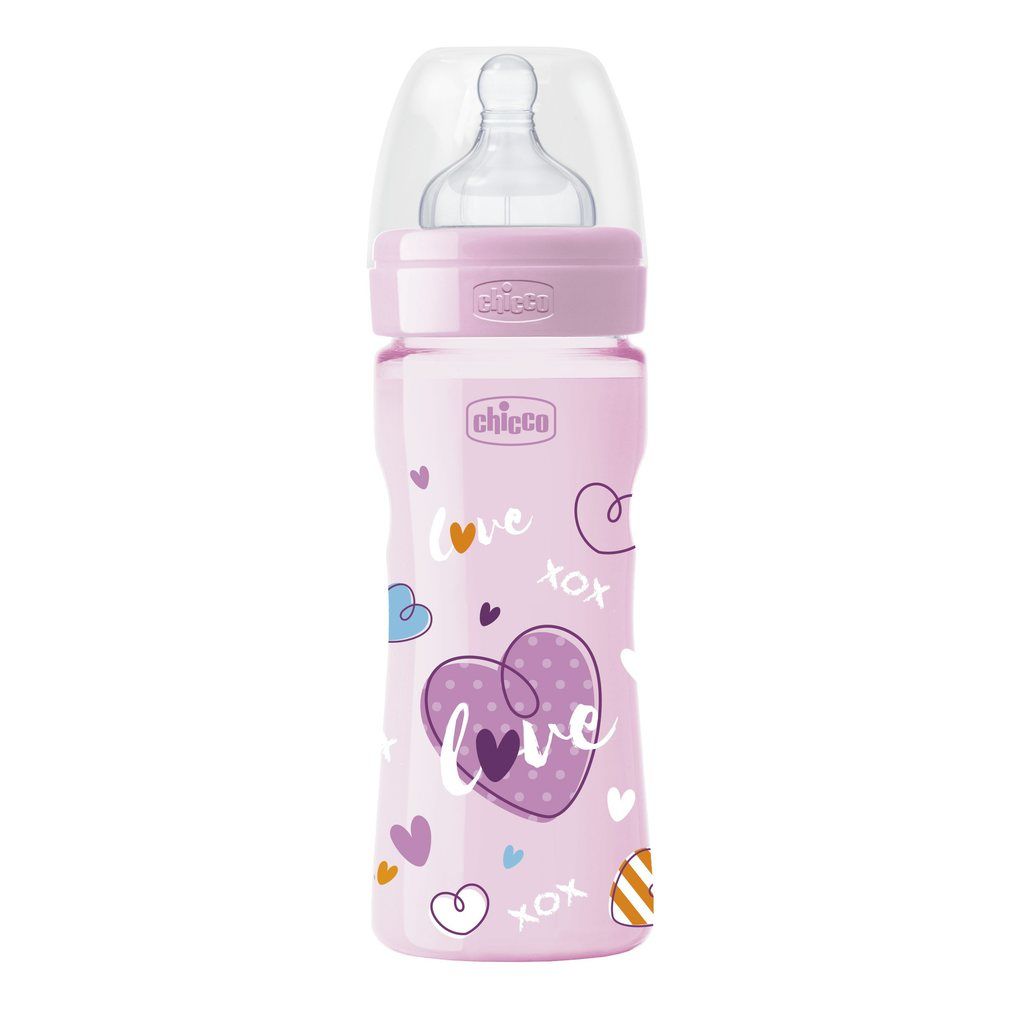 πλαστικο μπιμπερο benessere girl σιλικονη 250ml medium - Chicco