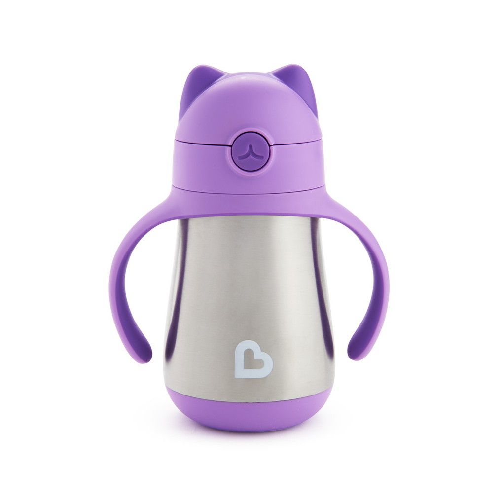 παγούρι θερμός με καλαμάκι cool cat purple 237ml 18m+ - Munchkin