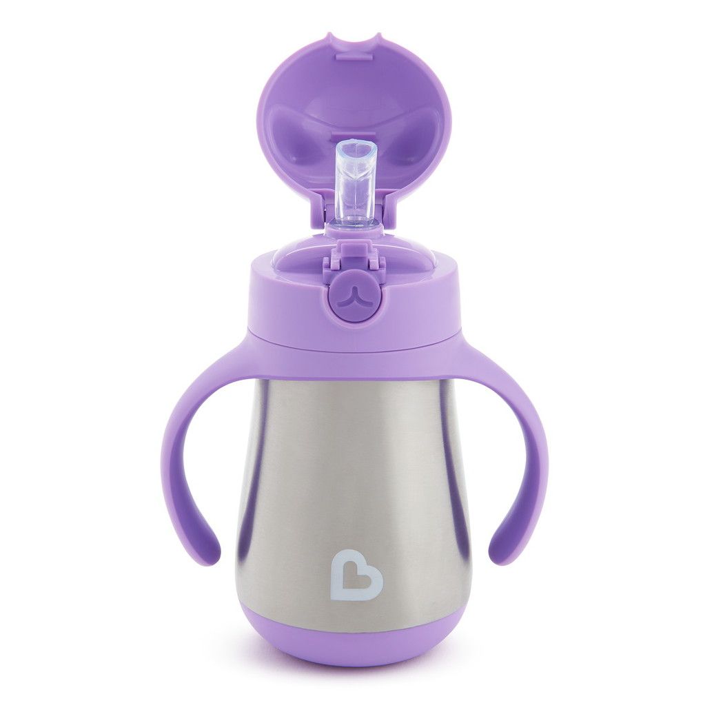 παγούρι θερμός με καλαμάκι cool cat purple 237ml 18m+ - Munchkin