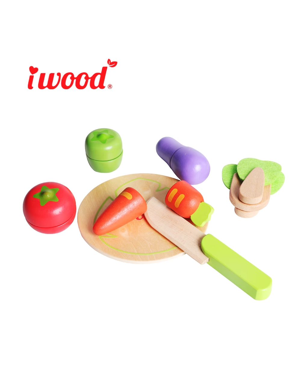 σετ με ξύλο κοπής: λαχανικά