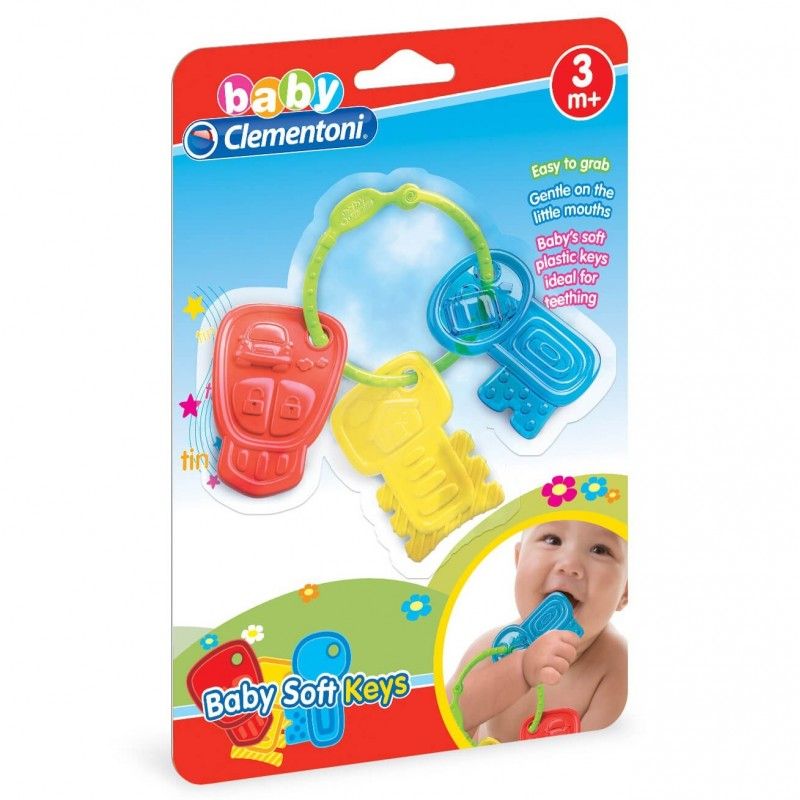 Baby clementoni βρεφικό παιχνίδι οδοντοφυΐας κλειδιά 1000-17057 - BABY CLEMENTONI