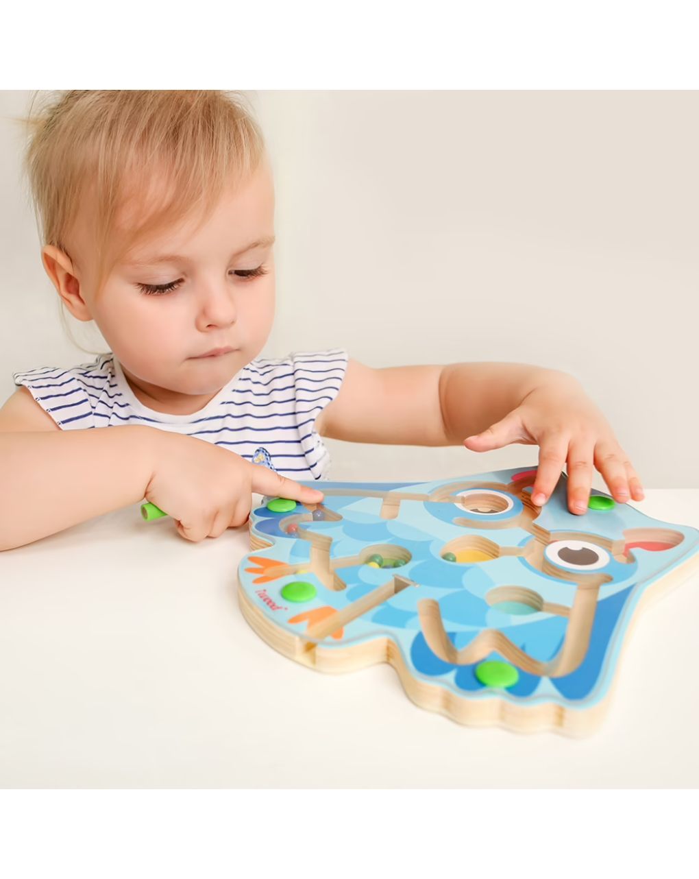 Iwood μαγνητικός λαβύρινθος με μπίλιες: κουκουβάγια - iwood