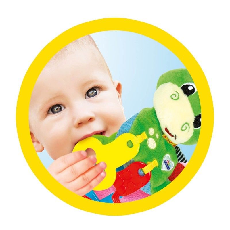 Baby clementoni βρεφικό παιχνίδι κουδουνίστρα δεινοσαυράκι 2 σε 1 1000-17215 - BABY CLEMENTONI