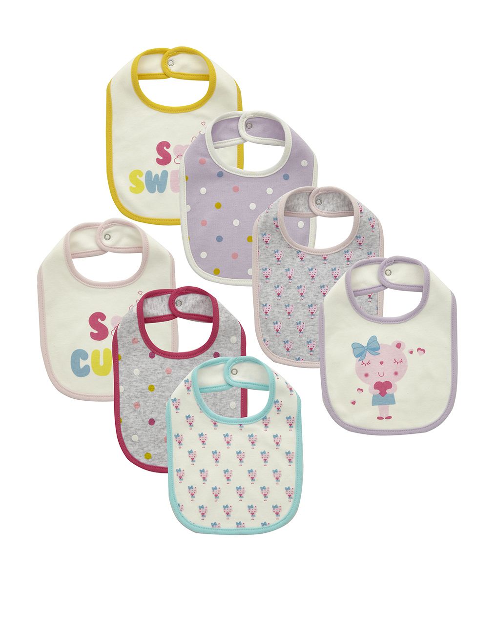 Pack x7 σαλιαρες κοριτσι - Prénatal