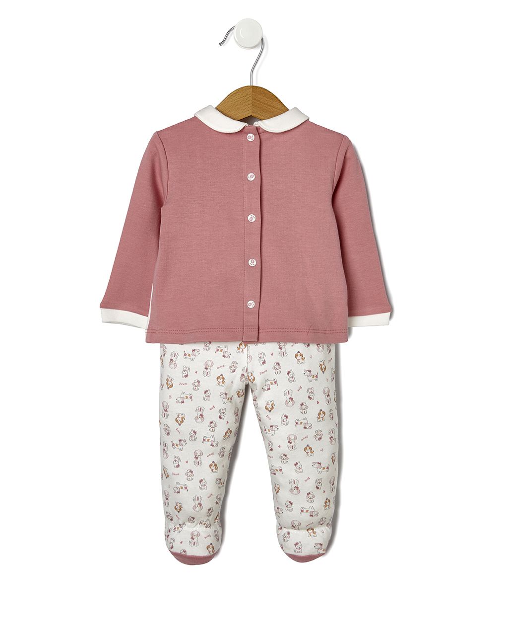 σετ βαμβακερό με σκυλάκια για κορίτσι - Prénatal