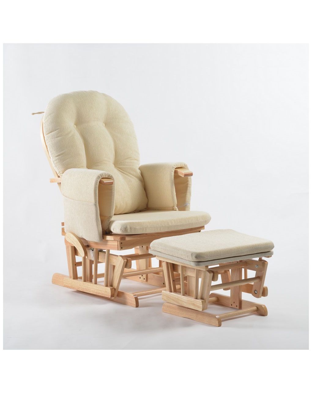 Neonato κουνιστή ξύλινη πολυθρόνα θηλασμού sofia nature