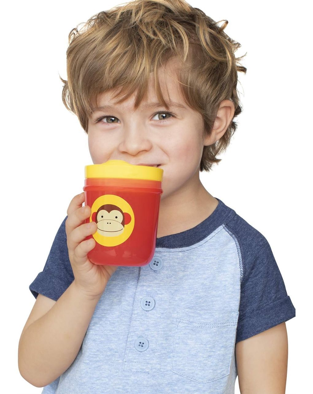 Skip hop zoo ποτηράκια με καπάκι 2σε1 207ml monkey/dog 29-2903023-03 - SKIP HOP