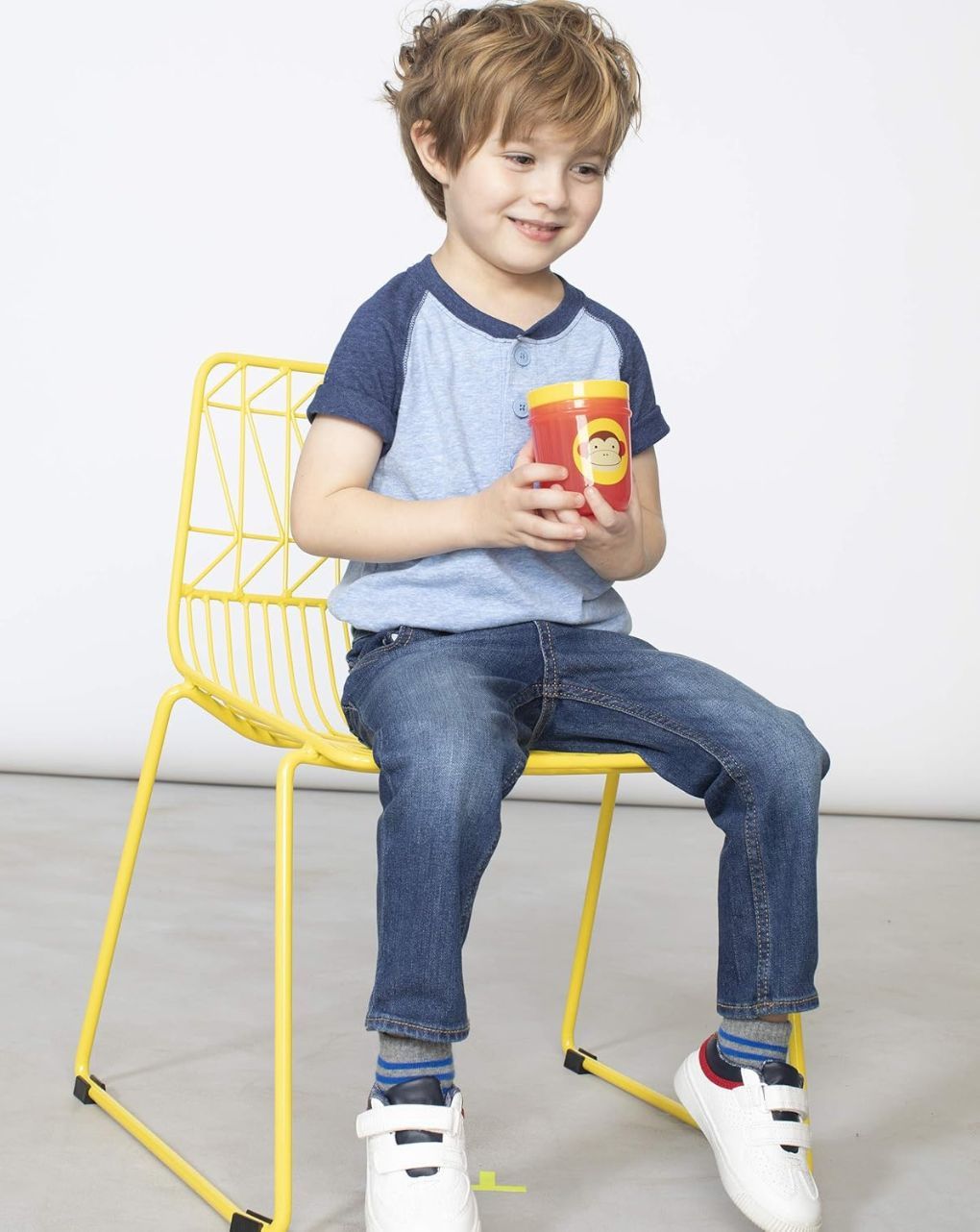 Skip hop zoo ποτηράκια με καπάκι 2σε1 207ml monkey/dog 29-2903023-03 - SKIP HOP