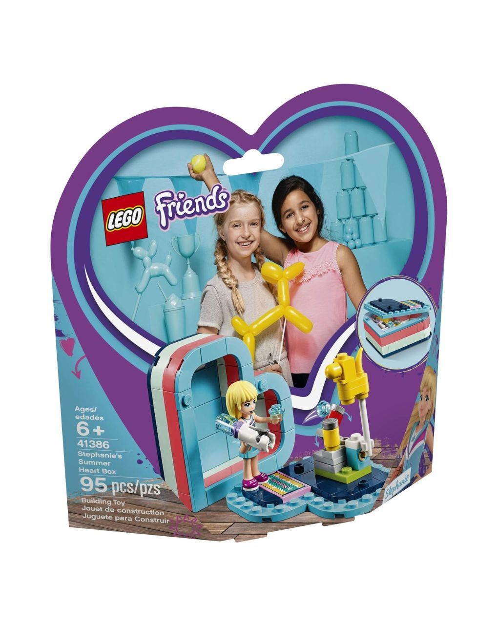 Lego friends καλοκαιρινό κουτί-καρδιά της στέφανι 41386
