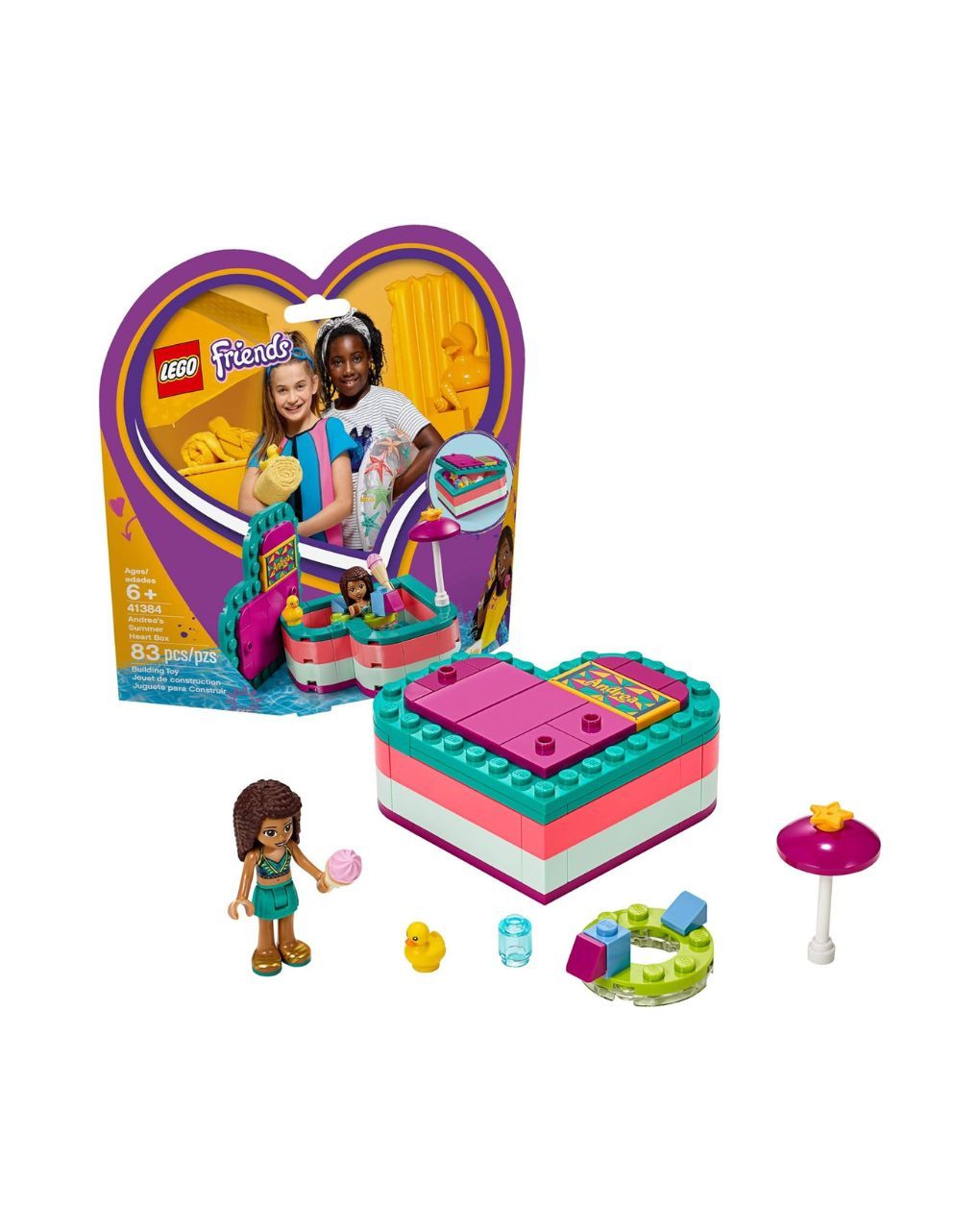 Lego friends καλοκαιρινό κουτί-καρδιά της άντρεα 41384 - Lego, Lego Friends