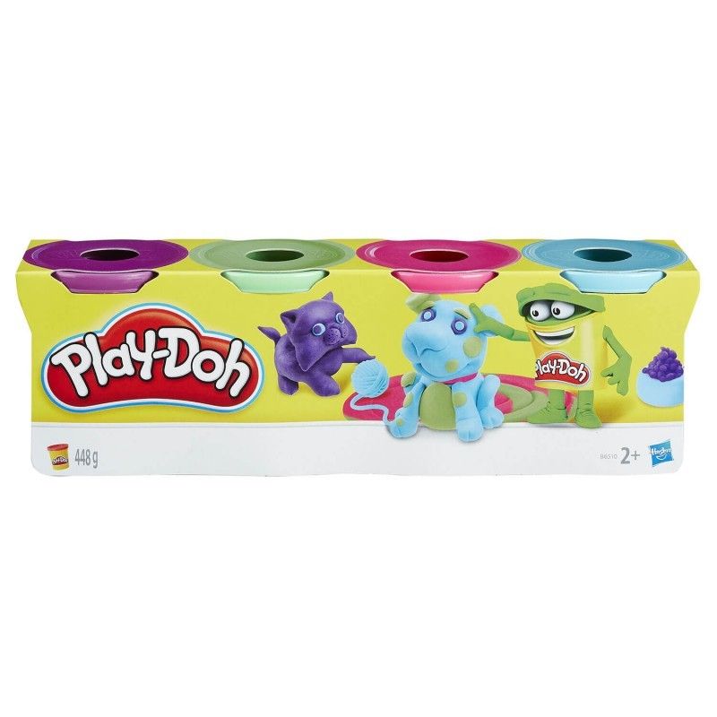 Play-doh classic color 4 βαζάκια - 3 σχέδια b5517 - Play-Doh