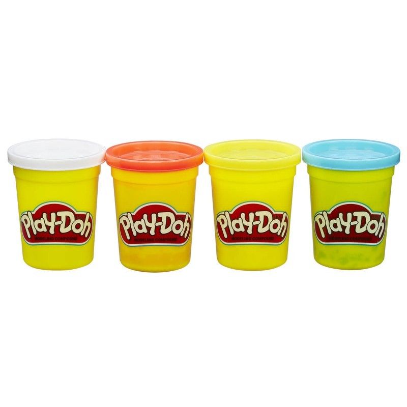 Play-doh classic color 4 βαζάκια - 3 σχέδια b5517 - Play-Doh