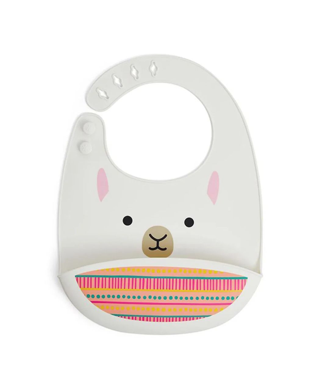 Skip hop zoo fold & go σαλιάρα σιλικόνης llama 29-2904002-28 - SKIP HOP