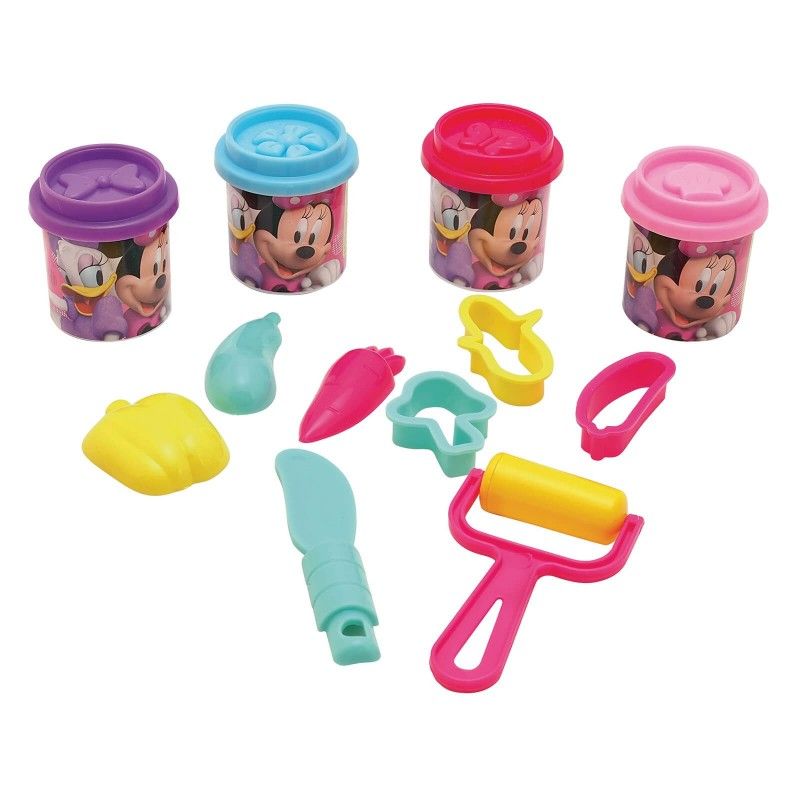 πλαστελίνα κουβαδάκι με 4 βαζάκια πλαστελίνης και εργαλεία minnie 1045-03571 3 χρώματα - Disney
