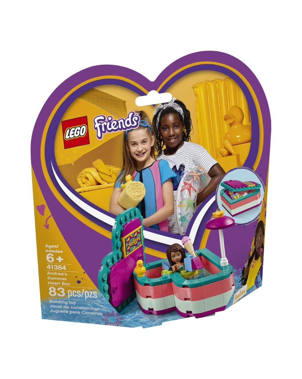 Lego friends καλοκαιρινό κουτί-καρδιά της άντρεα 41384