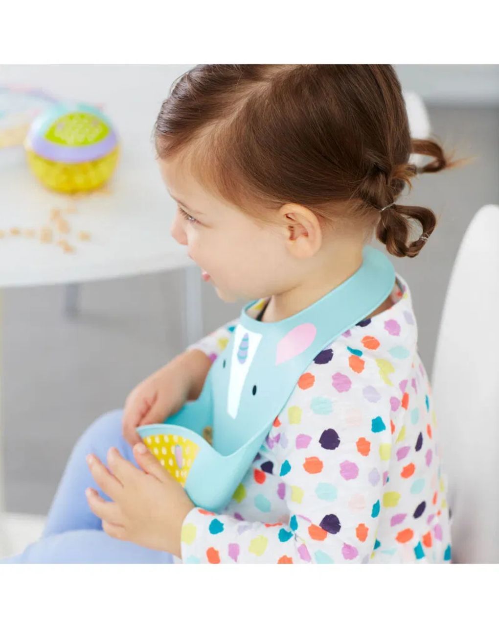 Skip hop zoo fold & go σαλιάρα σιλικόνης unicorn 29-2904002-06 - SKIP HOP