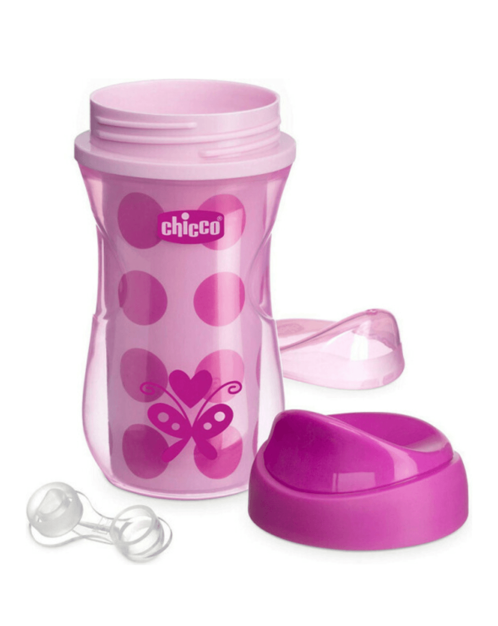 Chicco ποτήρι active 266ml 14m+ κορίτσι (2 σχέδια) f04-06981-10 - Chicco
