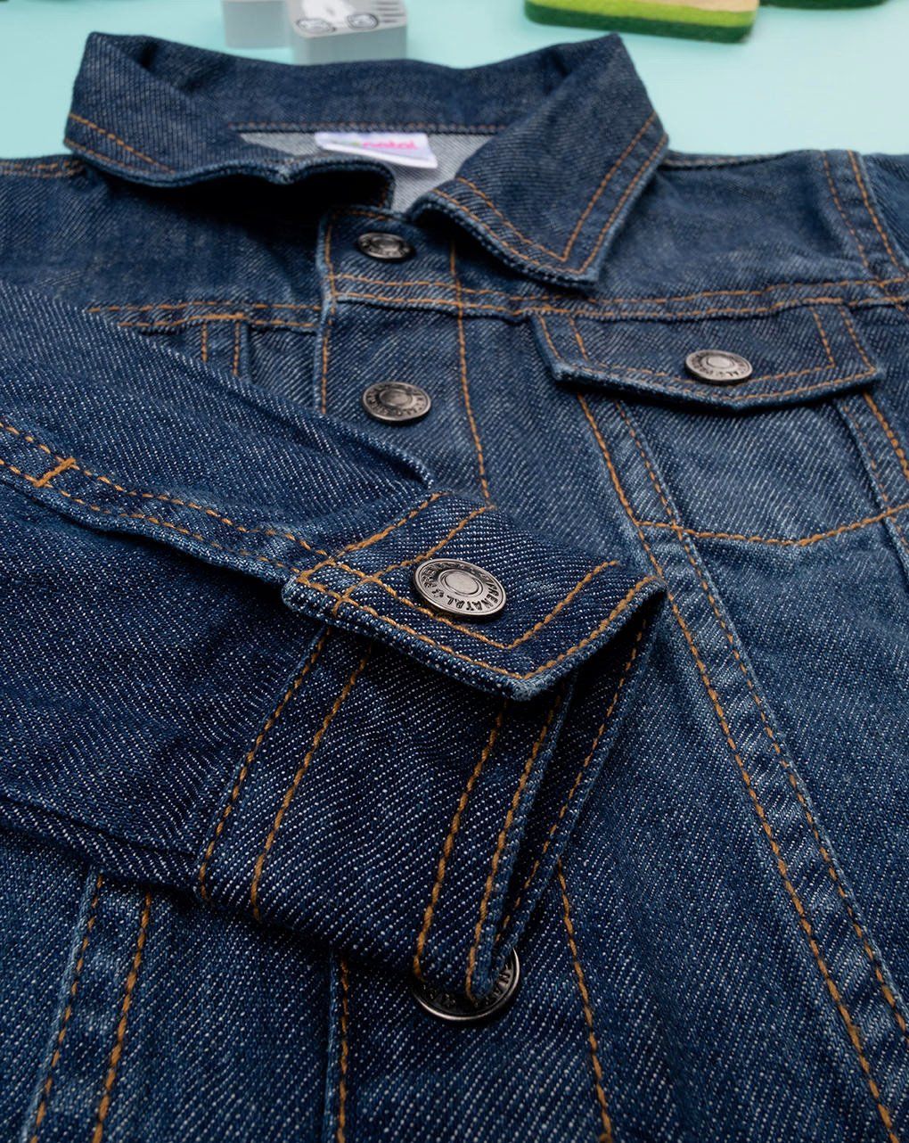 βρεφικό τζιν μπουφάν σκούρο μπλε για αγόρι - Prénatal