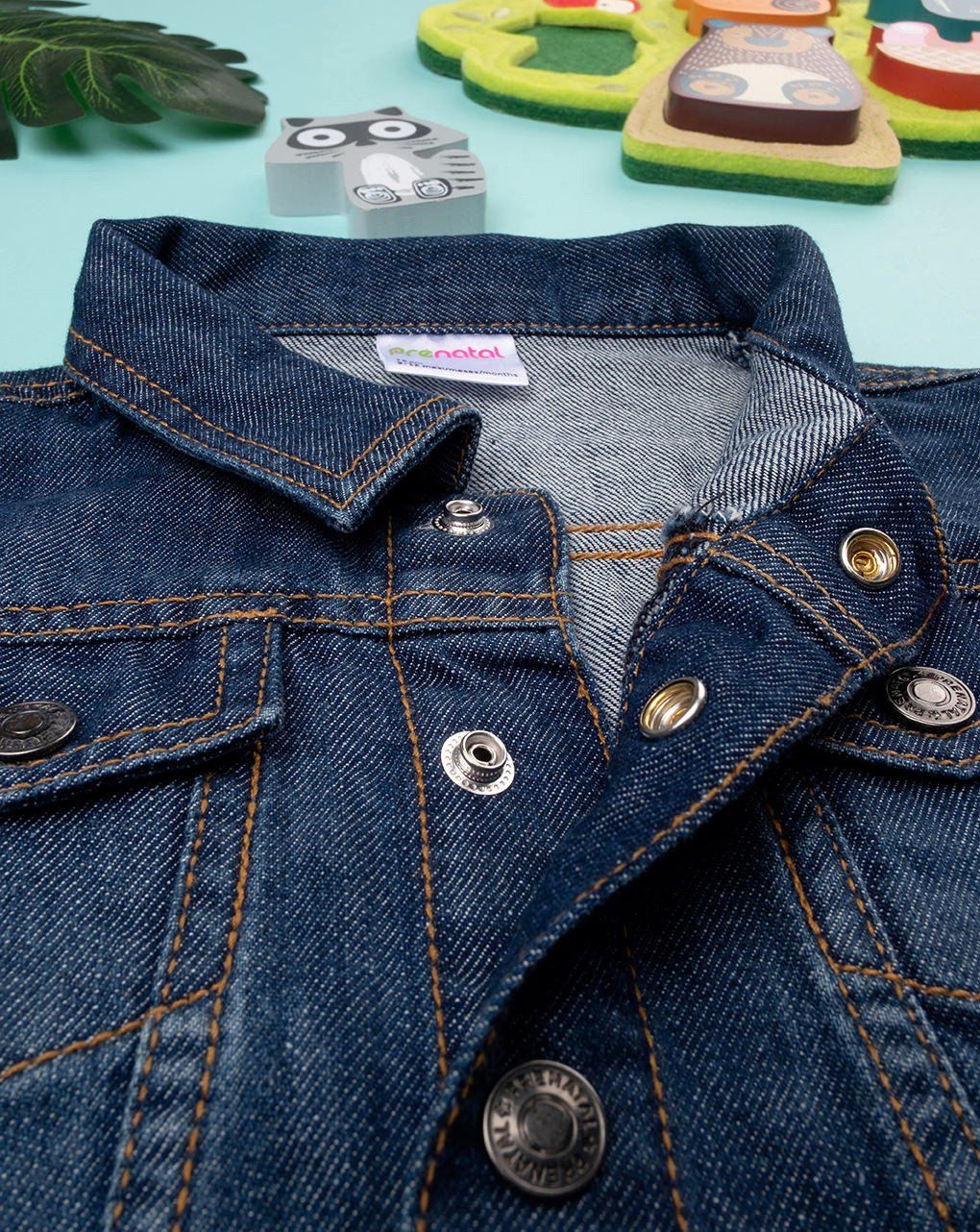 βρεφικό τζιν μπουφάν σκούρο μπλε για αγόρι - Prénatal