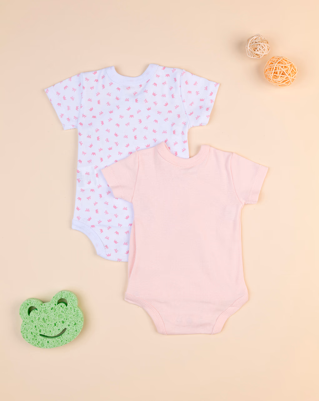 κορμάκια κοντομάνικα πακέτο x2 mommy's princess για κορίτσι - Prénatal