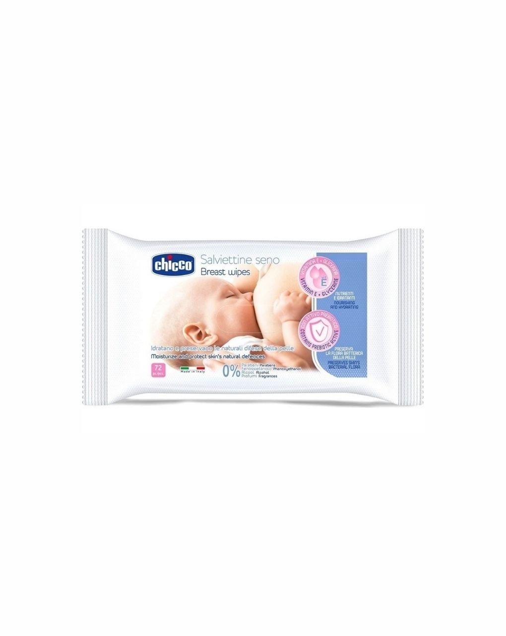 Chicco μαντηλάκια καθαρισμού για το στήθος 72τμχ j63-09166-00 - Chicco