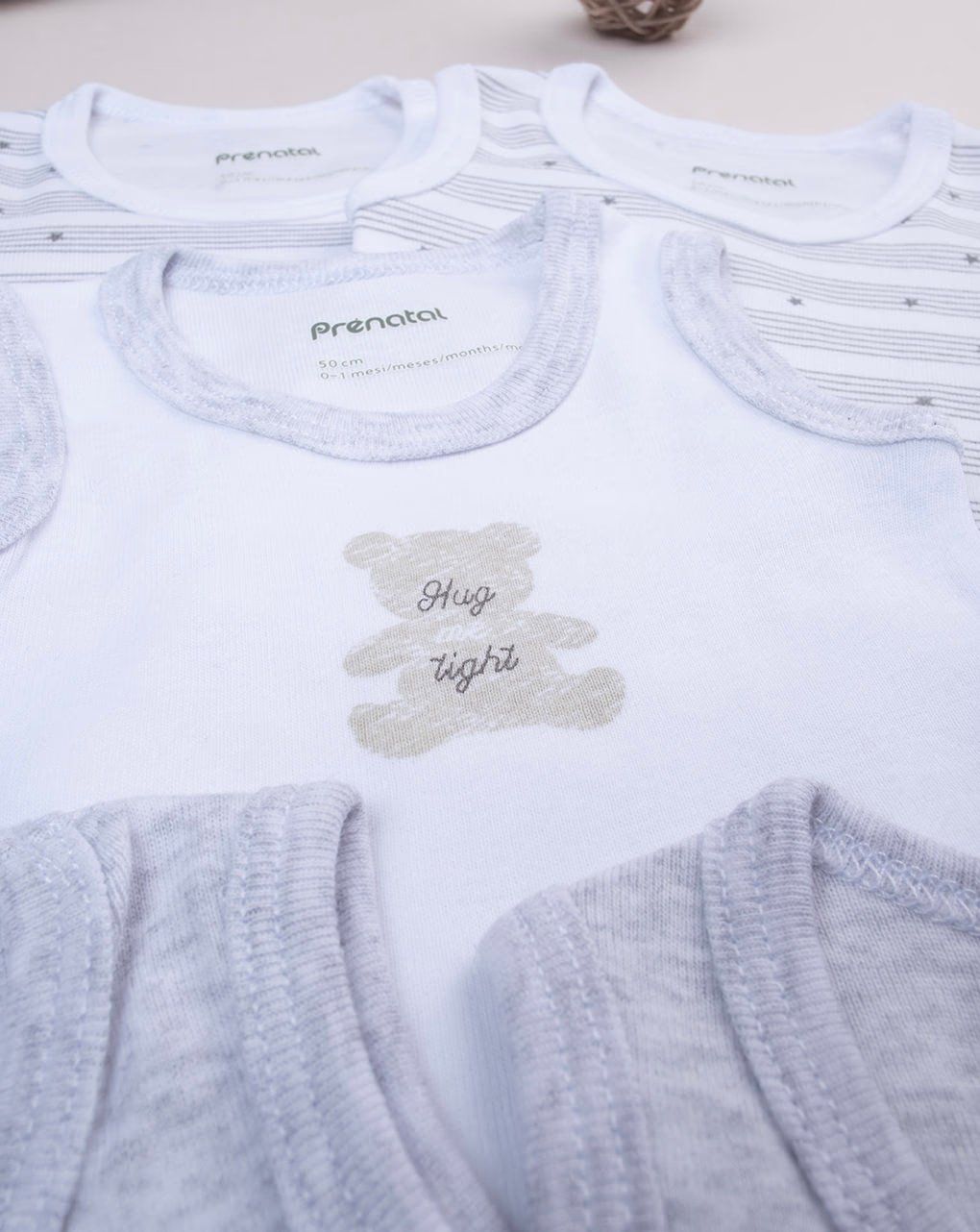 βρεφικά κορμάκια με αστεράκια πακέτο x5 unisex - Prénatal