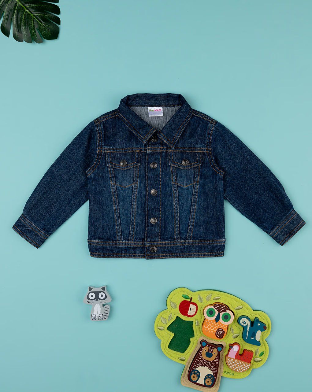 βρεφικό τζιν μπουφάν σκούρο μπλε για αγόρι - Prénatal