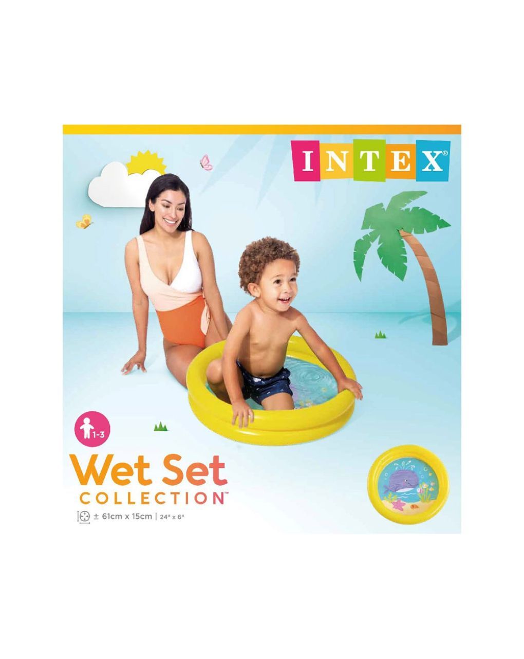 Intex φουσκωτή πισίνα 61x15cm (1-3 ετών) 59409 (διάφορα σχέδια) - Intex